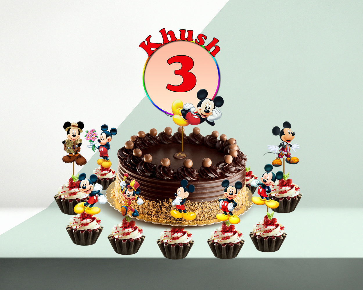 Amazon.com: Mickey Mouse Clubhouse Cake Topper with Mickey and Friends and  Decorative Themed Accessories (Unique Design) : Grocery & Gourmet Food
