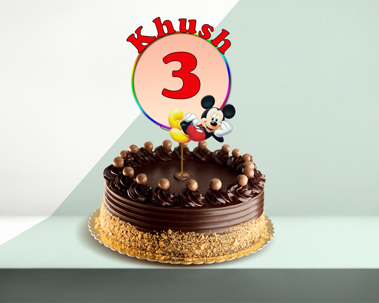 Mickey Mouse Fondant Hat Cake - Dough and Cream