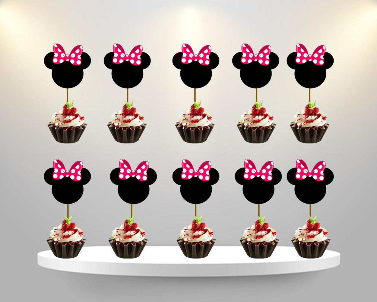 Amazon.com: Glitter Min Mouse 1st Birthday Cake Topper Minne Themed First Birthday  Cake Decorations Red Black Mouse Birthday Party Supplies 1st Birthday Decor  : Grocery & Gourmet Food