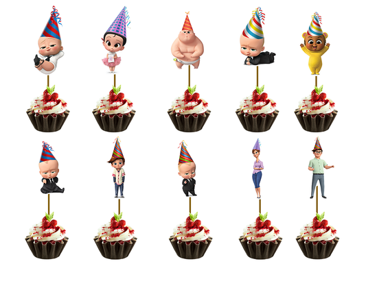 Boss Baby Cupcake Toppers Style 2